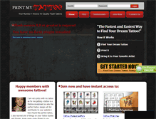 Tablet Screenshot of printmytattoo.com